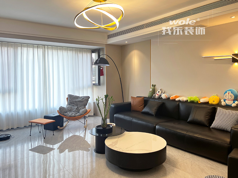我樂(lè)裝飾 實(shí)景案例：120平現(xiàn)代簡(jiǎn)約風(fēng)，年紀(jì)人的小世界，絕了